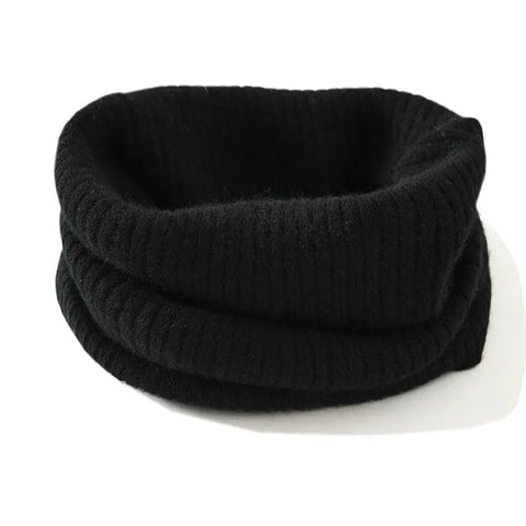 Unisex Ribbed Cashmere Gaiter Winter Outdoor Knitted Snood Neck Warmer