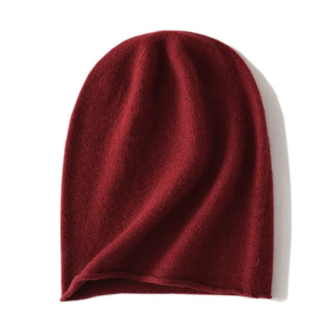 100% Cashmere Unisex Slouchy Beanie Hat Soft Lightweight Knit Winter Cap