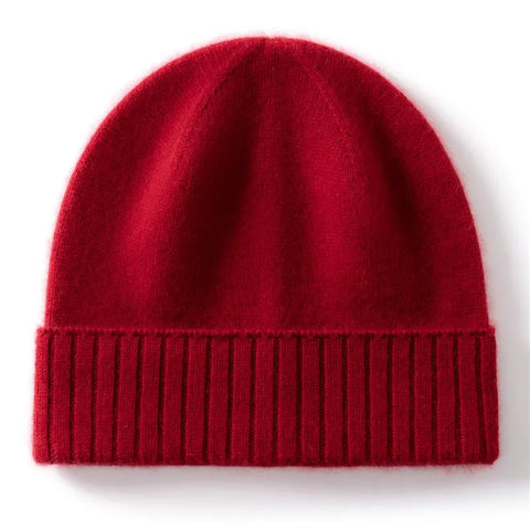 Classic Soft Winter Ribbed Cashmere Stretchy Knit Warm Beanie Hat