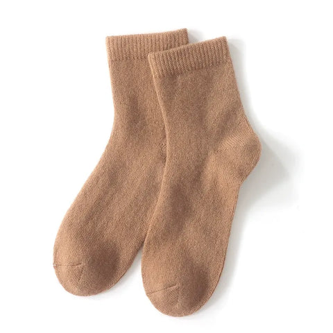 100% Pure Cashmere Women's Winter Boots Socks Thick Warm Comfort Fit