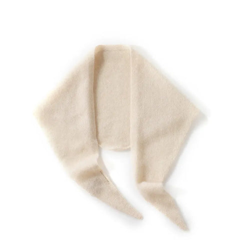Pure Cashmere Triangle Scarf Neckerchief Knitted Shoulder Warm Wrap
