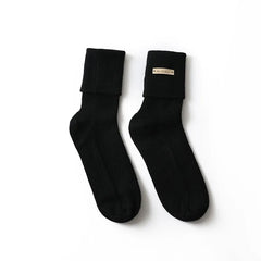 100% Cashmere Winter Mid-Calf Knitted Lounge Soft Crew Sock