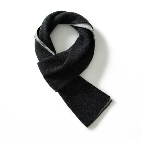 Pure Cashmere Cross-Tie Thick Versatile Scarf with Hidden Loop Design