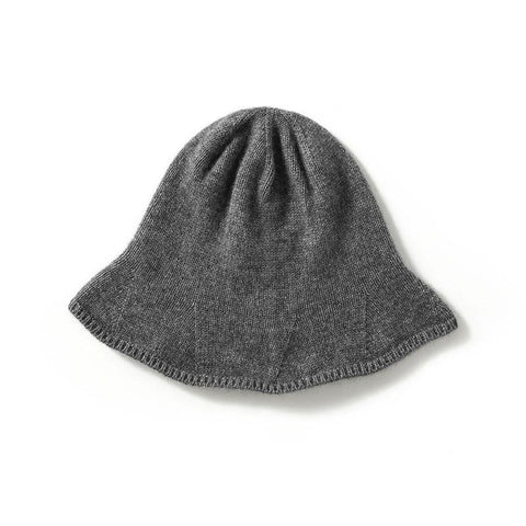 Winter Warm Knitted Bucket Hat 100% Cashmere Fisherman Hat for Women