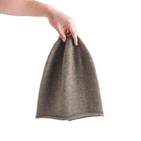 Pure Cashmere Slouchy Soft Warm Knitted Cashmere Beanie Hat Skull Cap