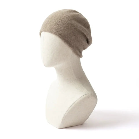 Women 100% Pure Cashmere Beanies Solid Casual Basic Soft Caps Hat