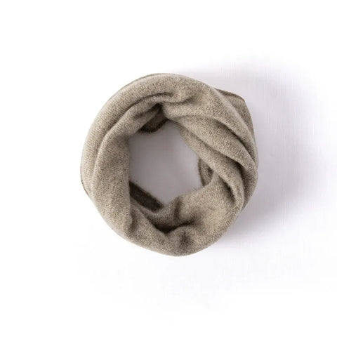 Lightweight Pure Cashmere Neck Warmer Infinity Scarf for Cold Weather