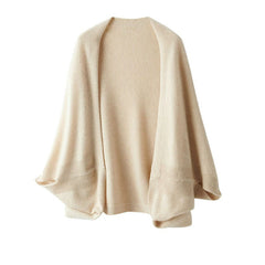 Ladies Elegant Pure Cashmere Knitted Shawl Scarf Loose Shawl Wrap