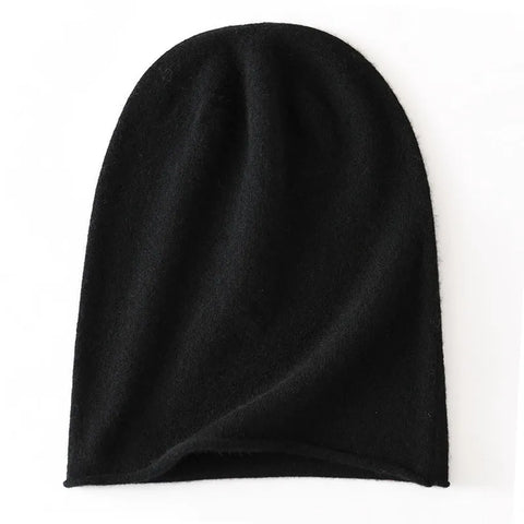 100% Cashmere Unisex Slouchy Beanie Hat Soft Lightweight Knit Winter Cap