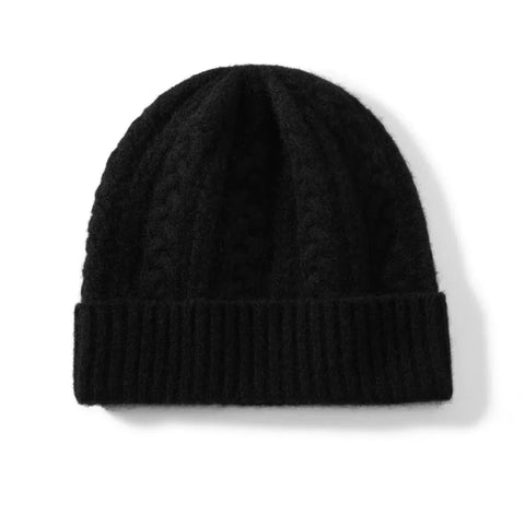 Kids’ 100% Cashmere Cable Warm Winter Hat Unisex Knitted Beanie