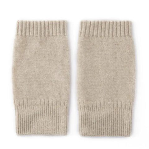 Classic Half Finger Fingerless Cashmere Knit Gloves Hand Knitted Mittens