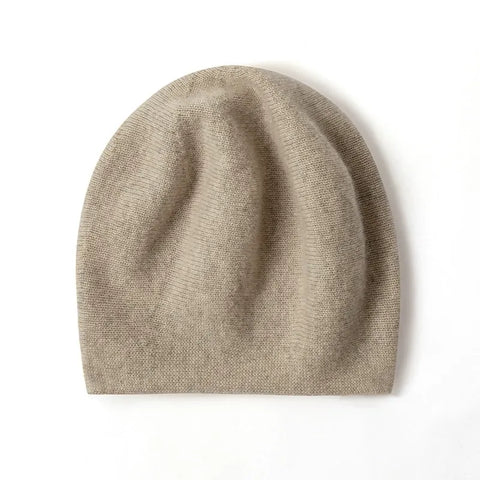 Women 100% Pure Cashmere Beanies Solid Casual Basic Soft Caps Hat