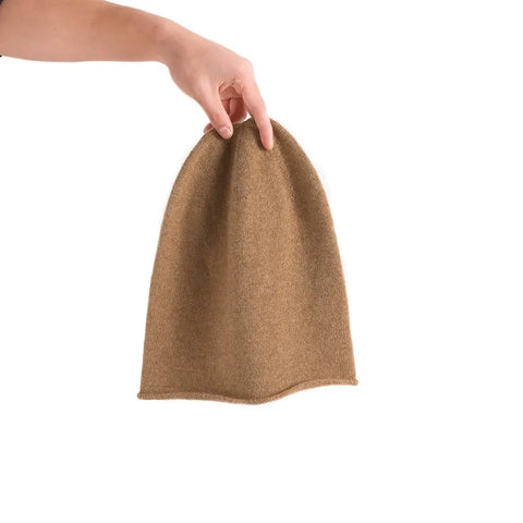Pure Cashmere Slouchy Soft Warm Knitted Cashmere Beanie Hat Skull Cap