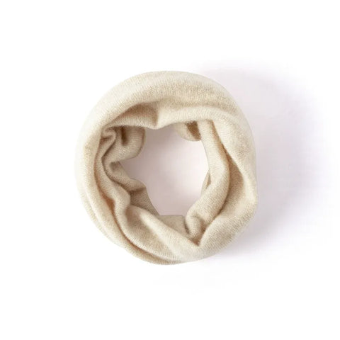 Lightweight Pure Cashmere Neck Warmer Infinity Scarf for Cold Weather
