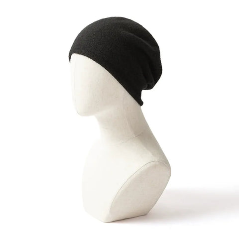 Women 100% Pure Cashmere Beanies Solid Casual Basic Soft Caps Hat