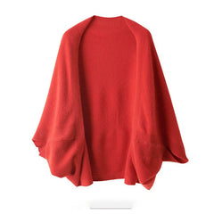 Ladies Elegant Pure Cashmere Knitted Shawl Scarf Loose Shawl Wrap