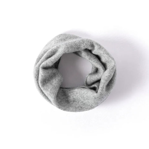 Lightweight Pure Cashmere Neck Warmer Infinity Scarf for Cold Weather