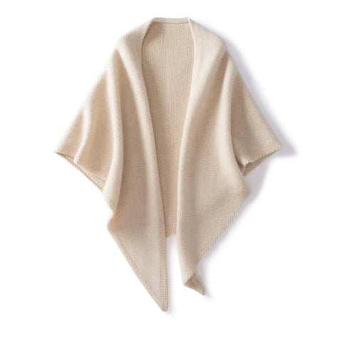 Soft Warm Women Capes 100% Cashmere Knitted Shawls Draped Shawl Wrap