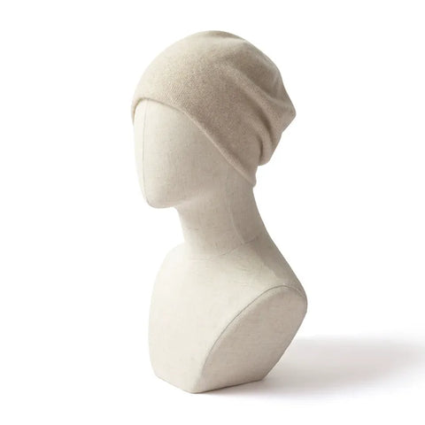 Women 100% Pure Cashmere Beanies Solid Casual Basic Soft Caps Hat