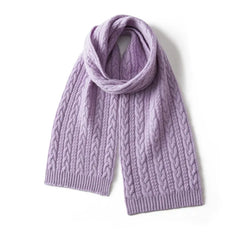 Classic Women’s Cable Knit 100% Pure Cashmere Soft Scarves