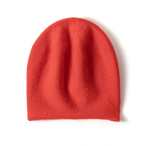 Women 100% Pure Cashmere Beanies Solid Casual Basic Soft Caps Hat