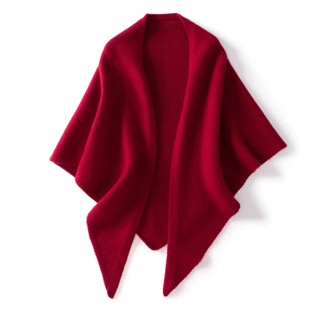Soft Warm Women Capes 100% Cashmere Knitted Shawls Draped Shawl Wrap