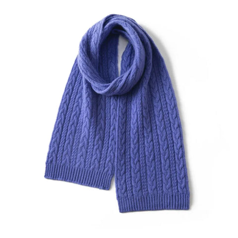 Classic Women’s Cable Knit 100% Pure Cashmere Soft Scarves