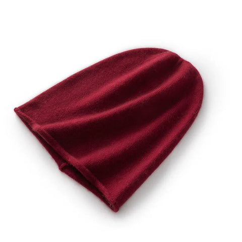 Pure Cashmere Slouchy Soft Warm Knitted Cashmere Beanie Hat Skull Cap