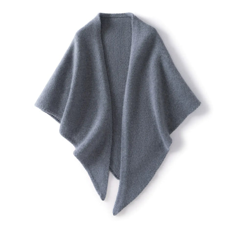 Soft Warm Women Capes 100% Cashmere Knitted Shawls Draped Shawl Wrap