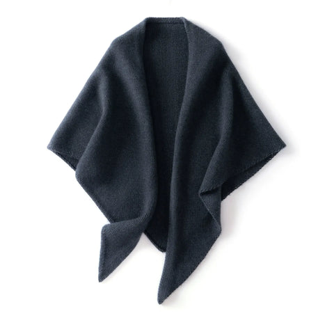 Soft Warm Women Capes 100% Cashmere Knitted Shawls Draped Shawl Wrap