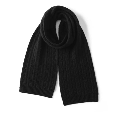Classic Women’s Cable Knit 100% Pure Cashmere Soft Scarves