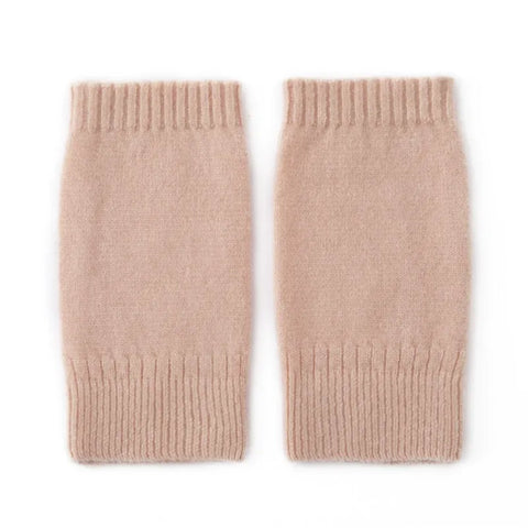 Classic Half Finger Fingerless Cashmere Knit Gloves Hand Knitted Mittens