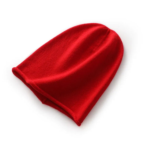 Pure Cashmere Slouchy Soft Warm Knitted Cashmere Beanie Hat Skull Cap