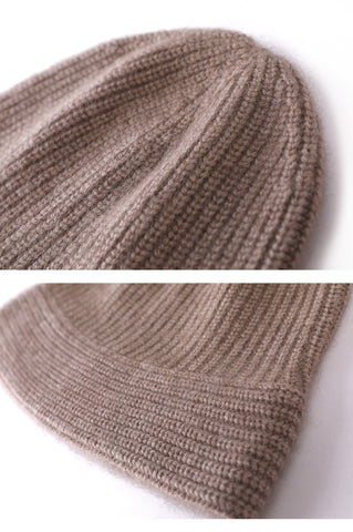 Winter Bucket Hats for Women Cashmere Hat Soft Warm Knitted Outdoor Cap