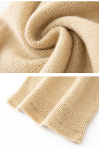 Classic Soft Knit Winter Skull Cap 100% Cashmere Beanie Hat