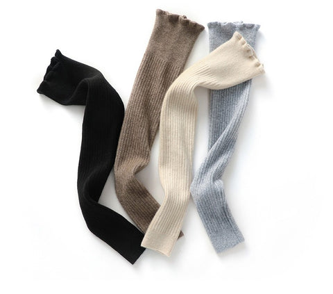 Women’s Long Cashmere Leg Warmers Thickened Knee Protection for Winter