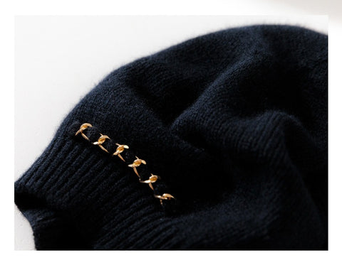 Women Cashmere Beanie Berets Hats Soft Warm French Winter Knit Caps