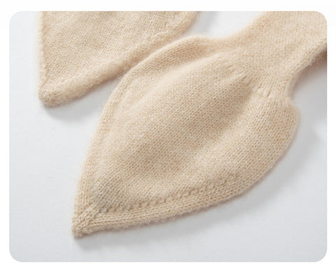 Kids Cashmere Knitted Bowknot Neckerchief Soft Neck Warmer Casual Shawl