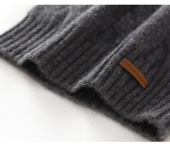 Cable-Knit 100% Cashmere Soft Warm Beanie Hat Twisted Flower Cap