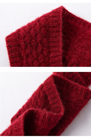 Soft Winter Neck Warmer 100% Cashmere Botoned Buff
