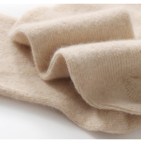 100% Pure Cashmere Women's Winter Boots Socks Thick Warm Comfort Fit