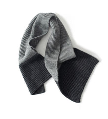 Luxury Contrast Color Neck Two-Tone Bow-Knot Pure Cashmere Scarf