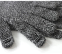 Women's 100% Pure Cashmere Cable Knit Mitten Full Finger Gloves