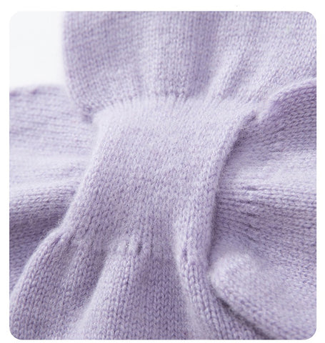 Kids Cashmere Knitted Bowknot Neckerchief Soft Neck Warmer Casual Shawl