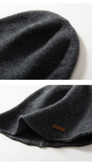 100% Pure Cashmere French Winter Warm Knitted Bucket Hat for Women