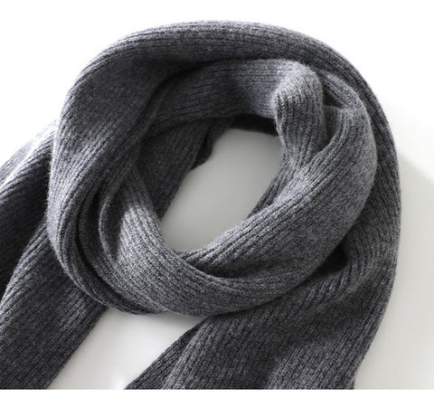 Bufanda clásica de invierno suave de punto 100 % cachemir para mujer & Hombres