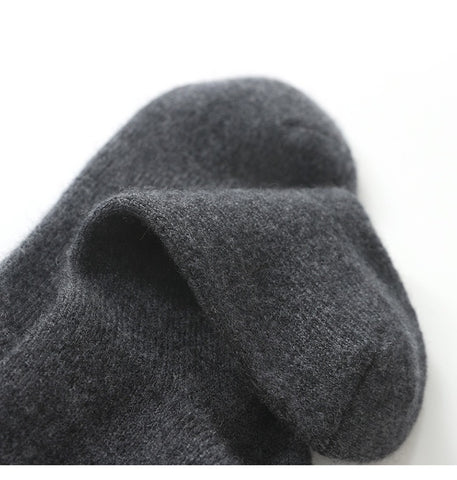 100% Pure Cashmere Women's Winter Boots Socks Thick Warm Comfort Fit