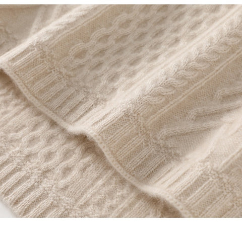 100% de cachemira con textura suave tejido cálido de bufanda larga para mujeres