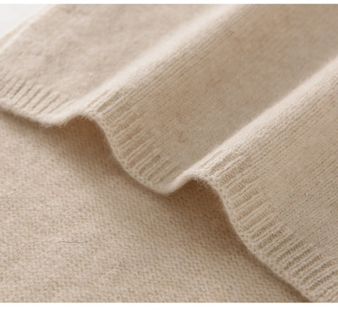 Luxury Soft Knit 100% Cashmere Neck Scarf Unisex Winter Wrap